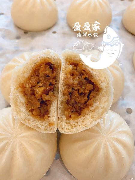 新品 冷冻 全麦面猪肉糯米春笋香菇虾皮包 Fully cooked pork meat steamed buns 500g左右/10pieces