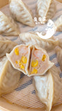 新品 鲜虾鸡肉玉米大蒸饺 Fully cooked  Shrimp& Chicken & Sweet Corn Big Dumplings ( about 12 pieces)/1 lb