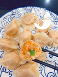 虾仁豆腐蟹籽多汁水饺 (27%虾仁使用) 27%fresh shrimp& tofu &fish eggs &green onions1.5磅/34/38 pieces