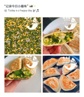 1磅鲜虾鸡蛋韭菜盒子1磅6-8个(27%大粒鲜虾鸡蛋韭菜) shrimp&egg&leek制作方法在产品介绍中/每个ID/赠品🎁2选一